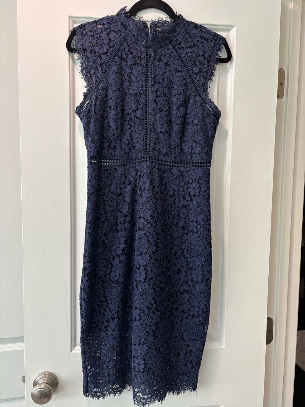 Bardot Navy Lace Midi Dress